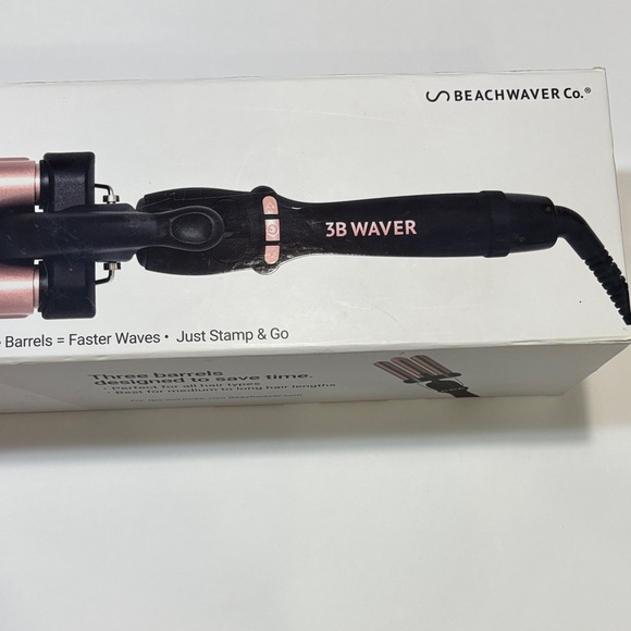 The Beachwaver Co. Pink Triple Barrel Curling Iron - Picture 2 of 9
